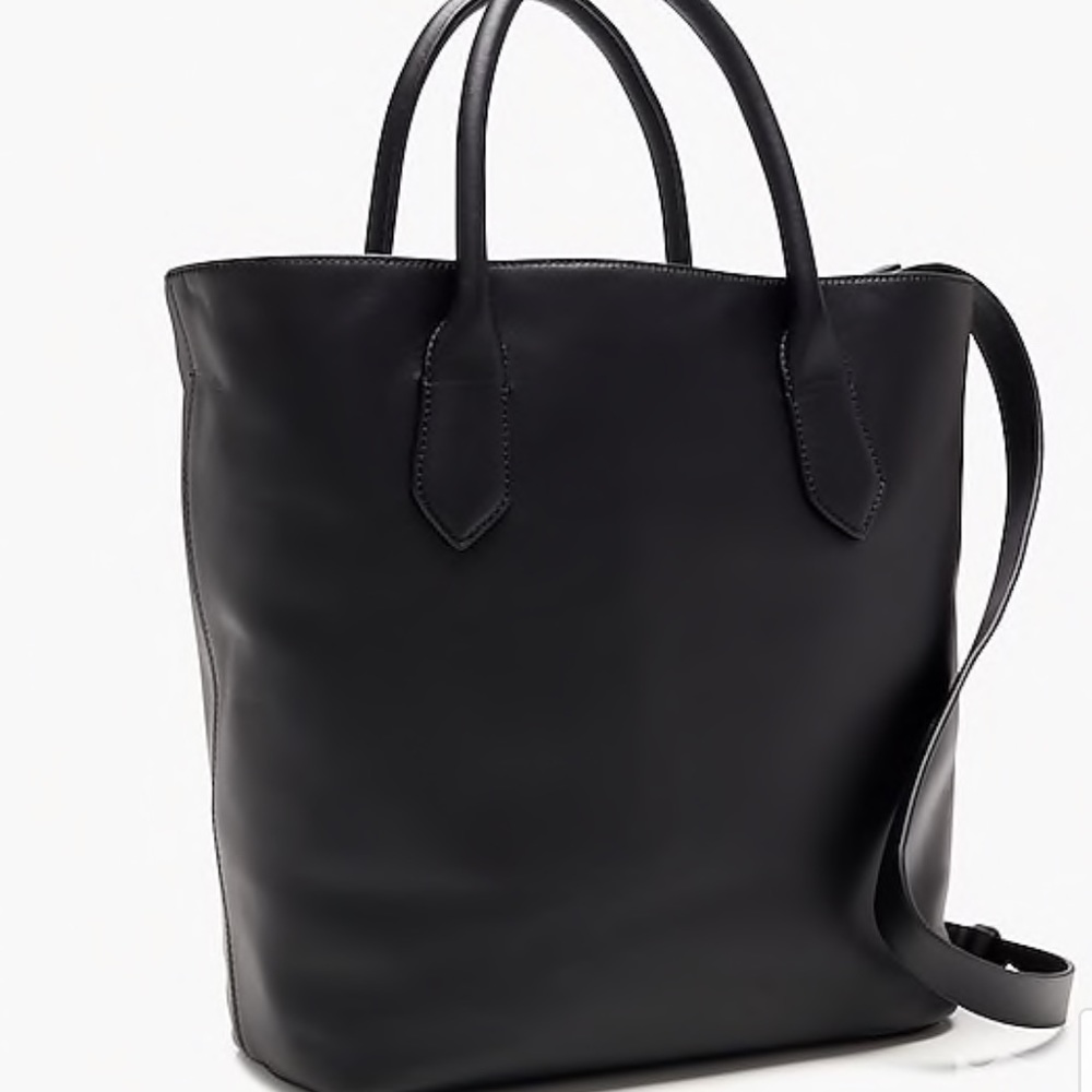 J Crew Harper Leather Tote Handbag Purse NEW - Picture 3 of 5